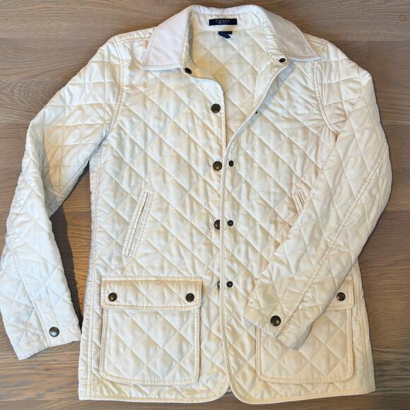 CHAPS Quilted Lightweight Barn Jacket Chore Coat Cream Womens Size Small - Picture 1 of 8